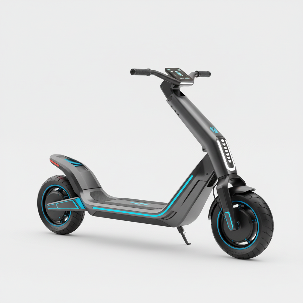 Performance electric scooter studio photo